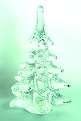 Image showing Green Glass Tree Figurine