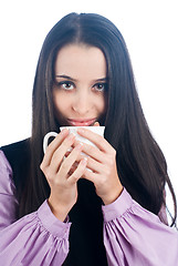 Image showing Woman with cup