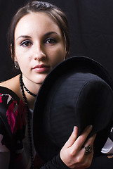 Image showing Girl with hat