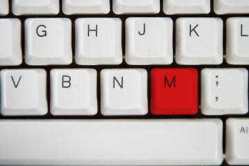Image showing Computer Keyboard Letter M
