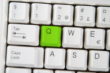 Image showing Computer Keyboard Letter Q