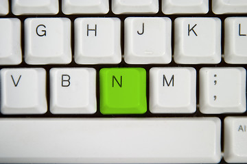 Image showing Computer Keyboard Letter N