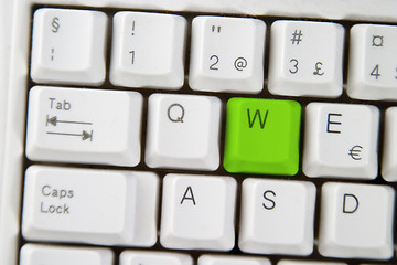 Image showing Computer Keyboard Letter W