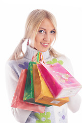 Image showing Shopping girl