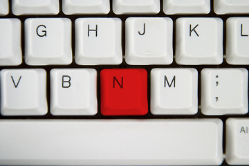 Image showing Computer Keyboard Letter N
