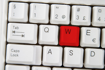 Image showing Computer Keyboard Letter W