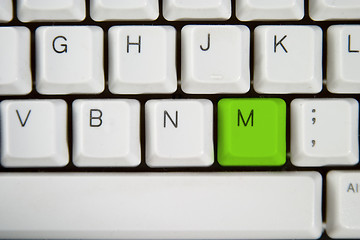 Image showing Computer Keyboard Letter M