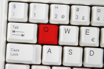 Image showing Computer Keyboard Letter Q