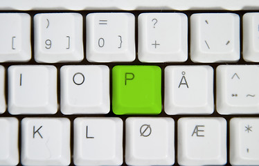 Image showing Computer Keyboard Letter P