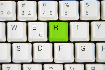 Image showing Computer Keyboard Letter R