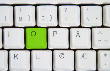 Image showing Computer Keyboard Letter O
