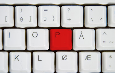 Image showing Computer Keyboard Letter P