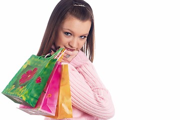 Image showing Shopping girl