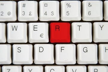 Image showing Computer Keyboard Letter R