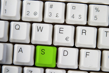 Image showing Computer Keyboard Letter S