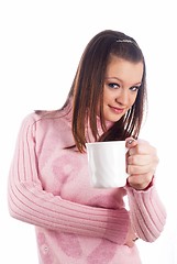 Image showing Woman with cup