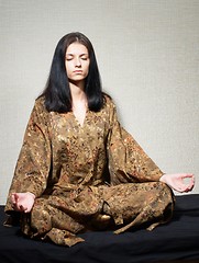 Image showing Meditative girl