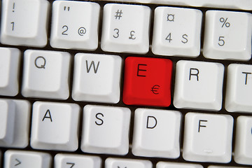 Image showing Computer Keyboard Letter E