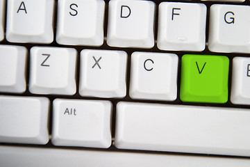 Image showing Computer Keyboard Letter V