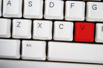 Image showing Computer Keyboard Letter V