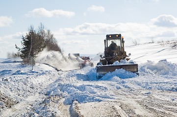 Image showing Snowplow at work