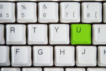 Image showing Green U