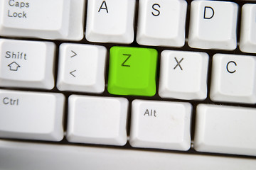 Image showing Computer Keyboard Letter Z