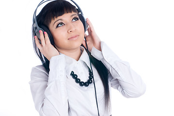 Image showing Woman with headphones