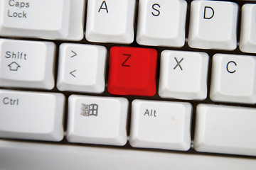 Image showing Computer Keyboard Letter Z