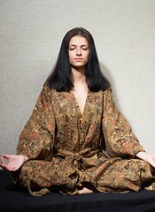 Image showing Meditative girl