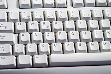 Image showing White Desktop Computer Keyboard