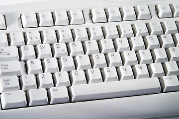 Image showing White Desktop Computer Keyboard