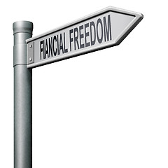 Image showing road to financila freedom