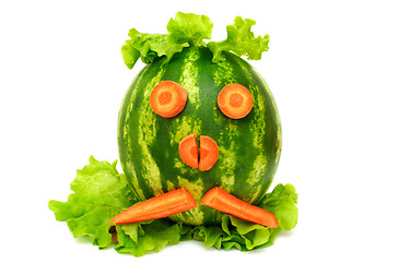 Image showing water melon funny head
