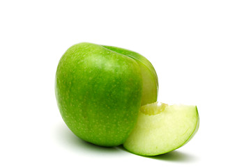 Image showing sliced green apple