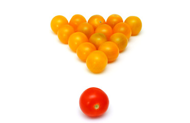 Image showing yellow fresh tomatoes as a snooker