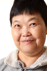 Image showing Studio Portrait Of Smiling Senior Woman 