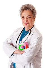 Image showing Happy friendly pediatrician doctor nurse