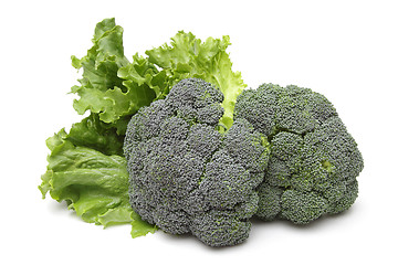 Image showing Broccoli and salad