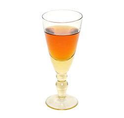 Image showing Glass with wine on a white background