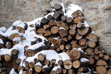 Image showing Stack of Firewood