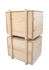 Image showing two wooden boxes