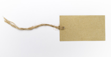 Image showing blank label with string