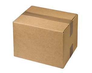 Image showing sealed  cardboard  box