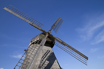 Image showing old wooden windmill 