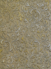 Image showing wall texture with with the silver and gold leaves 