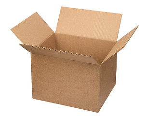 Image showing Open cardboard box