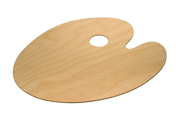 Image showing wooden art palette 