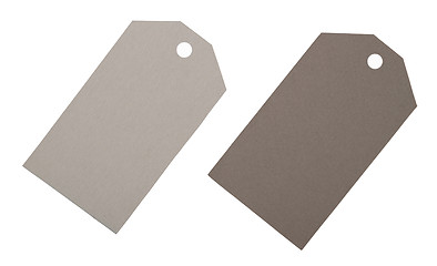 Image showing two blank paper labels
