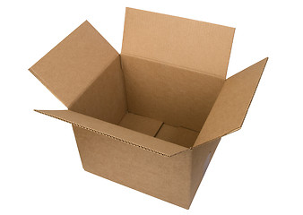 Image showing Open cardboard box